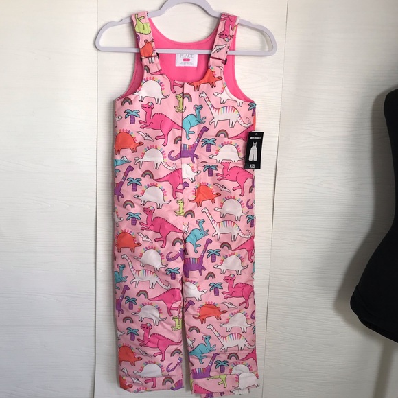 The Children's Place Other - Dinosaurs rainbow new with tags snowbibs snowsuit overalls longall 5T